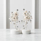 ATHENA COLLECTION - STARLET PEARL EARRINGS - CZER653 SILVER