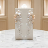 ATHENA COLLECTION - CASCADE OF PEARL EARRINGS - CZER654