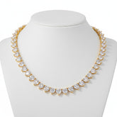 CUBIC ZIRCONIA COLLECTION - LUXE HEART NECKLACE - CZNK238 GOLD