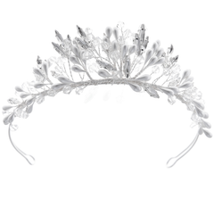 ATHENA COLLECTION - BOHO CHIC TIARA - AHB198 SILVER