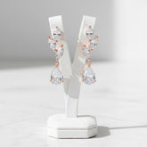 CUBIC ZIRCONIA COLLECTION - DAINTY ELEGANCE EARRINGS - CZER663 ROSE GOLD