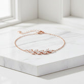 CUBIC ZIRCONIA COLLECTION - DAINTY ELEGANCE BRACELET - CZBR154 ROSE GOLD