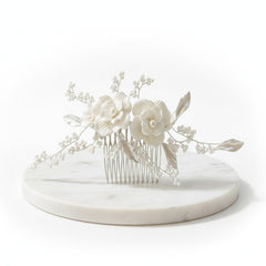 ATHENA COLLECTION - ENCHANTED BRIDAL COMB - HC291 -SILVER