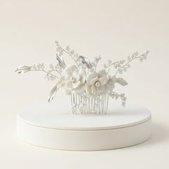 ATHENA COLLECTION - ENCHANTED BRIDAL COMB - HC291 -SILVER