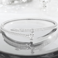 CUBIC ZIRCONIA COLLECTION - CRYSTAL ALLURE BRACELET - CZBR157 SILVER