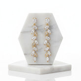 CUBIC ZIRCONIA COLLECTION - SPARKLE DROP EARRINGS - CZER801 GOLD