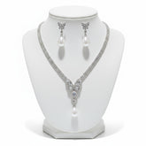 CUBIC ZIRCONIA COLLECTION - VINTAGE INSPIRED NECKLACE SET - CZNK248