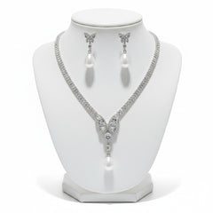 CUBIC ZIRCONIA COLLECTION - VINTAGE INSPIRED NECKLACE SET - CZNK248
