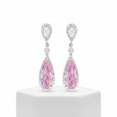 CUBIC ZIRCONIA COLLECTION - PINK SPARKLE EARRINGS - CZER809