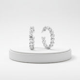 CUBIC ZIRCONIA COLLECTION - GLITZY GLAM EARRINGS - CZER811 SILVER
