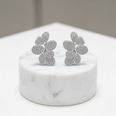 CUBIC ZIRCONIA COLLECTION - CRYSTAL SHIMMER EARRINGS - CZER814 SILVER