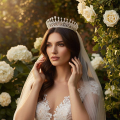 CUBIC ZIRCONOA COLLECTION - RADIANCE TIARA -AHB200 SILVER