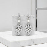 CUBIC ZIRCONIA COLLECTION - HOLLYWOOD STARLET EARRINGS - CZER817 SILVER