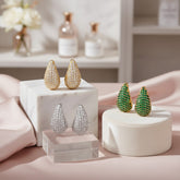 CUBIC ZIRCONIA COLLECTION - BEDAZZLE EARRINGS -CZER820