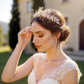 ATHENA COLLECTION - EXQUISITE CRYSTAL HEADPIECE - HC289 BLUSH PINK