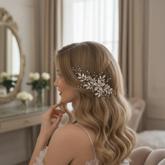 ATHENA COLLECTION - EXQUISITE CRYSTAL HEADPIECE - HC289 BLUSH PINK