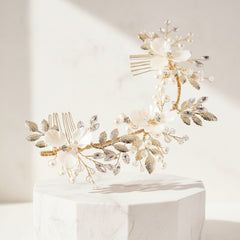 ATHENA COLLECTION - ENCHANTING VINE COMB - HC294 GOLD