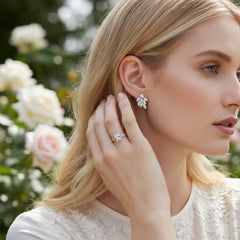 CUBIC ZIRCONIA COLLECTION - DAINTY SHIMMER EARRING COLLECTION - CZER812 (3 PAIRS)