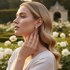 CUBIC ZIRCONIA COLLECTION - DAINTY SHIMMER EARRING COLLECTION - CZER812 (3 PAIRS)