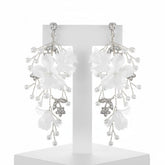 ATHENA COLLECTION - CAPTIVATING PEARLS OF ELEGANCE EARRINGS - CZER823 SILVER