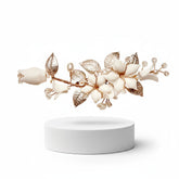 ATHENA COLLECTION - DAINTY FLOWER HAIR CLIP - CLIP774 SILVERGOLD