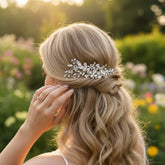 ATHENA COLLECTION -CRYSTAL ALLURE HAIR CLIP - CLIP775 SILVER