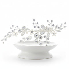 ATHENA COLLECTION -CRYSTAL ALLURE HAIR CLIP - CLIP775 SILVER