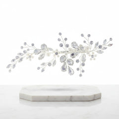 ATHENA COLLECTION -CRYSTAL ALLURE HAIR CLIP - CLIP775 SILVER