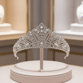 ATHENA COLLECTION - DAZZLING CRYSTAL TIARA- AHB201SILVER