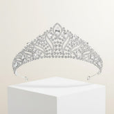 ATHENA COLLECTION - DAZZLING CRYSTAL TIARA- AHB201SILVER