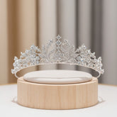 ATHENA COLLECTION -DELICATE DAISY TIARA - AHB203 SILVER