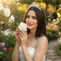 ATHENA COLLECTION -DELICATE DAISY TIARA - AHB203 GOLD