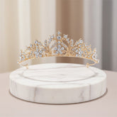 ATHENA COLLECTION -DELICATE DAISY TIARA - AHB203 GOLD