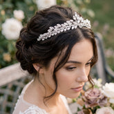 ATHENA COLLECTION - DAINTY DIVA TIARA - AHB204 -SILVER