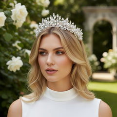 ATHENA COLLECTION - DIVINE GRACE TIARA - AHB205 SILVER