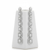 CUBIC ZIRCONIA COLLECTION - GLAM STARLET EARRINGS - CZER826 SILVER