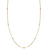 CUBIC ZIRCONIA COLLECTION - STAINLESS STEEL NECKLACE - SSNK (SS265) GOLD