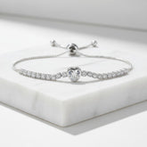 CUBIC ZIRCONIA COLLECTION - CRYSTAL ALLURE BRACELET - BR161 SILVER