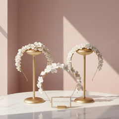 ATHENA COLLECTION - FLORAL GOLD HEADBAND COLLECTION - GOLD (THREE HEADBANDS)