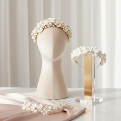 ATHENA COLLECTION - FLORAL GOLD HEADBAND COLLECTION - GOLD (THREE HEADBANDS)