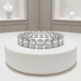 CUBIC ZIRCONIA COLLECTION - SIMULATED DIAMOND BRACELET - BR165 SILVER