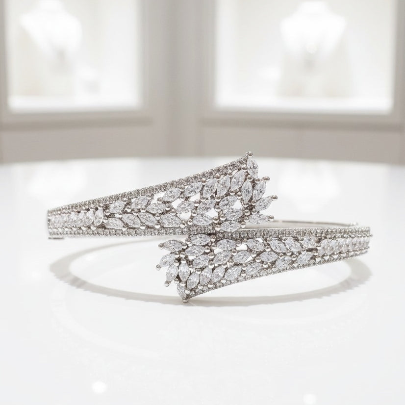 CUBIC ZIRCONIA COLLECTION - STARLET GLAM BRACELET - SILVER BR169
