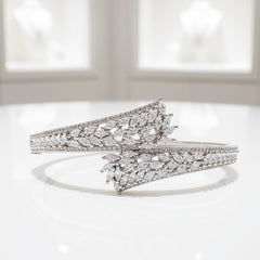 CUBIC ZIRCONIA COLLECTION - STARLET GLAM BRACELET - SILVER BR169