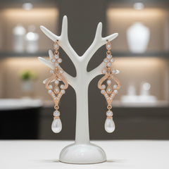 CUBIC ZIRCONIA COLLECTION - ENCHANTING EARRINGS - ROSE GOLD CZER344