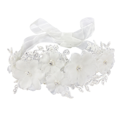 LUXE LACE EMBELLISHED HEADBAND - IVORY - LH1