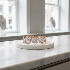 Crystal Extravagance Bracelet - Rose Gold - CZBRA18