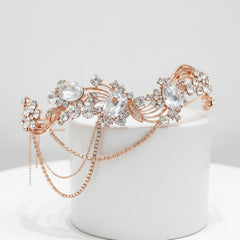 ELITE COLLECTION - Bejewelled Gatsy Style Headband - ROSE GOLD HDB311