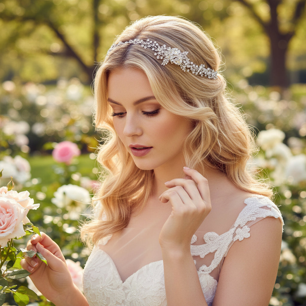 ELITE COLLECTION - Crystal Rose Headpiece HP131