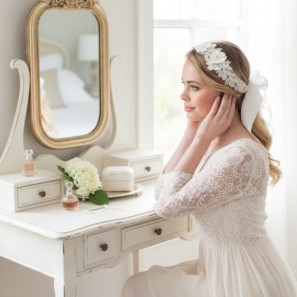Exquisite Embellished Ribbon Headband - LH3