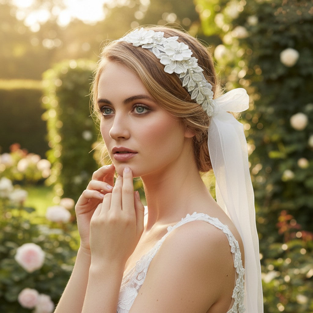 Exquisite Embellished Ribbon Headband - LH3